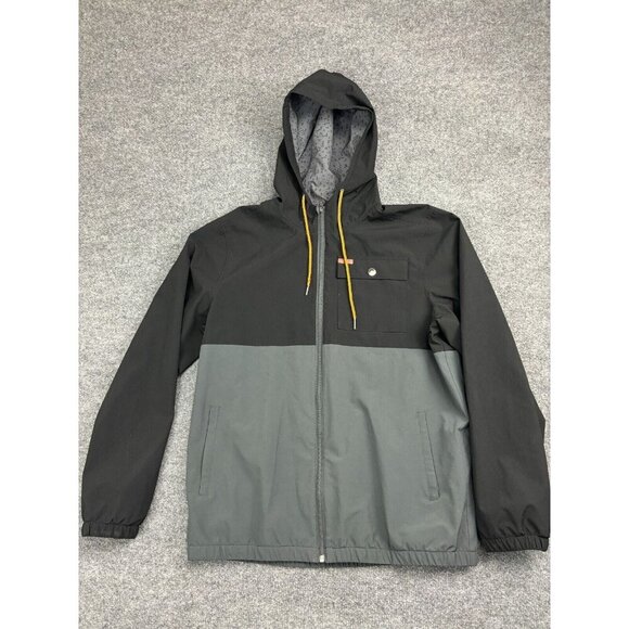 Voyager Total Eclipes Jacket Men's Large Black Zip Up Hooded Pockets - Picture 1 of 8